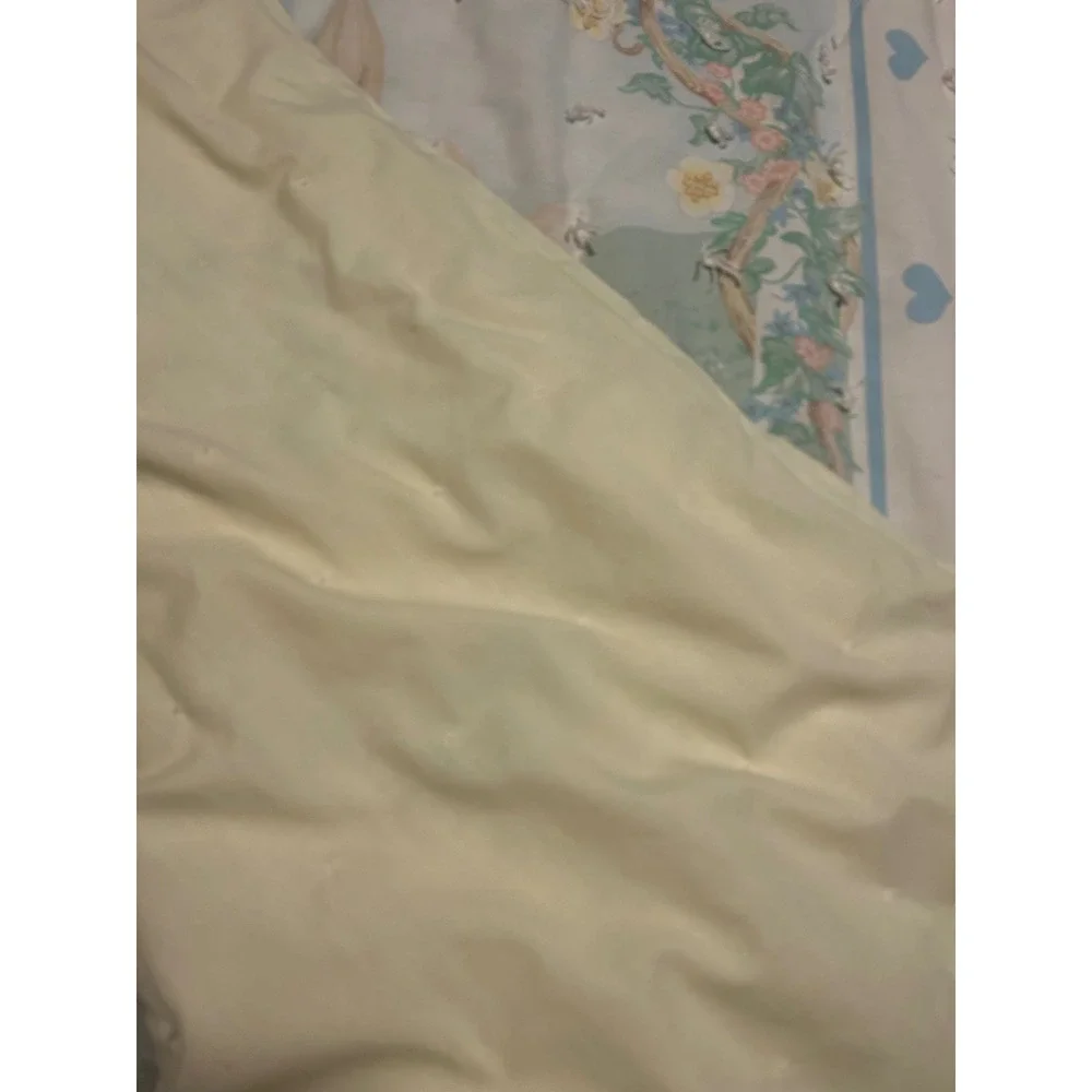 Vintage Peter Rabbit Baby Blanket Beatrix Potter Quilted Tied Nursery Throw Blue